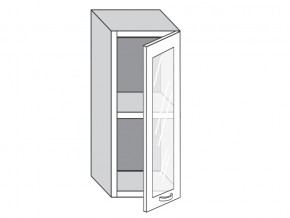 1.30.3 Шкаф настенный (h=720) на 300мм с 1-ой стекл. дверцей в Кусе - kusa.mebel74.com | фото
