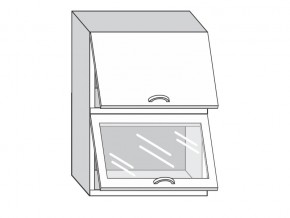 1.50.8 Шкаф настенный (h=720) на 500 с 2-мя гор. дв., 1 ст. дв в Кусе - kusa.mebel74.com | фото