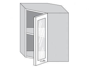 1.60.3у Шкаф настенный (h=720) угловой на 600мм со стекл. дверцей в Кусе - kusa.mebel74.com | фото