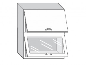 1.60.8 Шкаф настенный (h=720) на 600 с 2-мя гор. дв., 1 ст. дв в Кусе - kusa.mebel74.com | фото