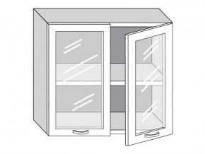 1.80.4 Шкаф настенный (h=720) на 800мм с 2-мя стек.дверцами в Кусе - kusa.mebel74.com | фото