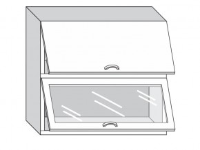 1.80.8 Шкаф настенный (h=720) на 800 с 2-мя гор. дв., 1 ст. дв. в Кусе - kusa.mebel74.com | фото