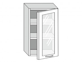 19.50.3 Шкаф настенный (h=913) на 500мм с 1-ой стекл. дверцей в Кусе - kusa.mebel74.com | фото