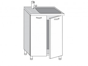 2.60.2м Шкаф-стол на 600мм под врезную мойку с 2-мя дверцами в Кусе - kusa.mebel74.com | фото