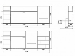 Детская стенка Компакт стандарт с кроватью Смарт 3 в Кусе - kusa.mebel74.com | фото 3