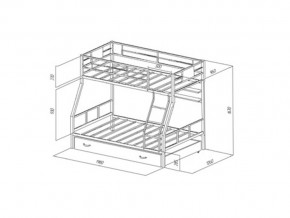 Двухъярусная кровать Гранада 1 ПЯ Коричневая в Кусе - kusa.mebel74.com | фото 2