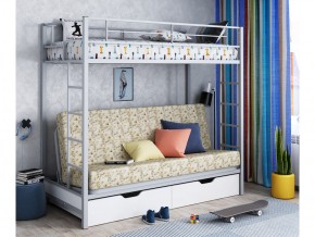 Двухъярусная кровать с диваном Мадлен ЯЯ Серый-пифагор в Кусе - kusa.mebel74.com | фото 1