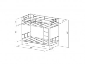 Двухъярусная кровать Севилья 2 Я Серая в Кусе - kusa.mebel74.com | фото 2