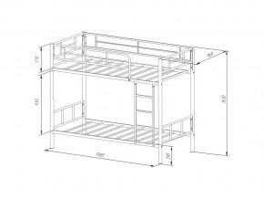 Двухъярусная кровать Севилья-2.01 комбо Серый/Голубой в Кусе - kusa.mebel74.com | фото 2