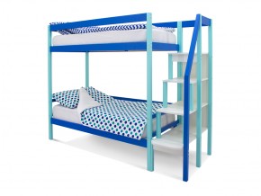 Двухъярусная кровать Svogen мятно-синий в Кусе - kusa.mebel74.com | фото
