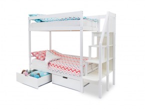 Двухъярусная кровать Svogen с ящиками белый в Кусе - kusa.mebel74.com | фото 2