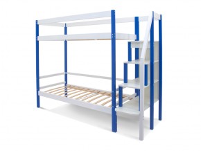 Двухъярусная кровать Svogen с ящиками сине-белый в Кусе - kusa.mebel74.com | фото 2