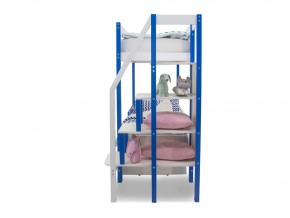 Двухъярусная кровать Svogen с ящиками сине-белый в Кусе - kusa.mebel74.com | фото 4