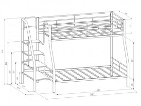 Двухъярусная кровать Толедо 1 П Слоновая кость-Венге в Кусе - kusa.mebel74.com | фото 2