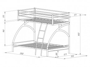 Двухъярусная кровать Виньола 2 Серая в Кусе - kusa.mebel74.com | фото 2