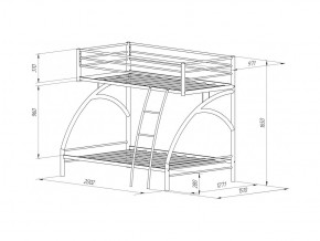 Двухъярусная кровать Виньола-2 Я черный в Кусе - kusa.mebel74.com | фото 2