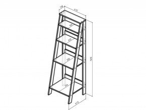 Этажерка Лофт белый в Кусе - kusa.mebel74.com | фото 2