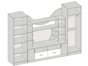 Гостиная Аллегро вариант 5 венге Linum/дуб белфорт в Кусе - kusa.mebel74.com | фото 2