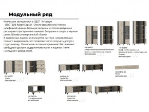 Гостиная Отис Дуб Крафт Серый/Антрацит в Кусе - kusa.mebel74.com | фото 5