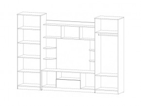 Гостиная Палермо дуб крафт/белый в Кусе - kusa.mebel74.com | фото 2