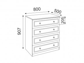 Комод Беатрис модуль 5 Дуб млечный в Кусе - kusa.mebel74.com | фото 2