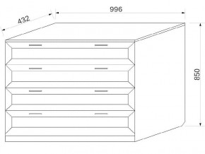 Комод с 4-мя ящиками в Кусе - kusa.mebel74.com | фото