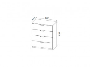 Комод В-6 с 4-мя ящиками матовый МДФ Фаворит в Кусе - kusa.mebel74.com | фото 2