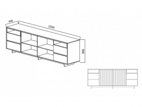 Комодино Moderno-2200 Ф5 в Кусе - kusa.mebel74.com | фото 4