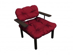 Кресло Дачное бордовая подушка в Кусе - kusa.mebel74.com | фото