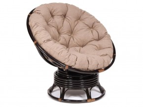 Кресло-качалка Papasan w 23/01 B с подушкой Antique brown, экошерсть Коричневый в Кусе - kusa.mebel74.com | фото