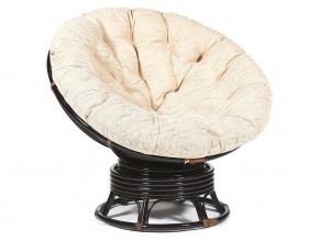 Кресло-качалка Papasan w 23/01 B с подушкой Antique brown, ткань Старт в Кусе - kusa.mebel74.com | фото