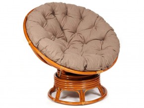 Кресло-качалка Papasan w 23/01 B с подушкой Cognac, экошерсть Коричневый в Кусе - kusa.mebel74.com | фото