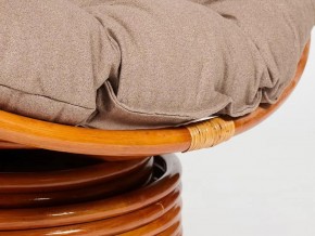 Кресло-качалка Papasan w 23/01 B с подушкой Cognac, экошерсть Коричневый в Кусе - kusa.mebel74.com | фото 2