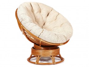 Кресло-качалка Papasan w 23/01 B с подушкой Cognac, ткань Старт в Кусе - kusa.mebel74.com | фото