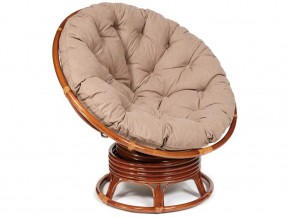 Кресло-качалка Papasan w 23/01 B с подушкой Pecan, экошерсть Коричневый в Кусе - kusa.mebel74.com | фото