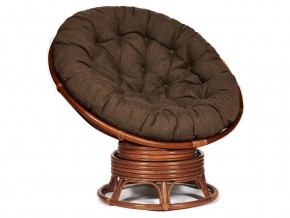 Кресло-качалка Papasan w 23/01 B с подушкой Pecan, ткань Коричневый в Кусе - kusa.mebel74.com | фото