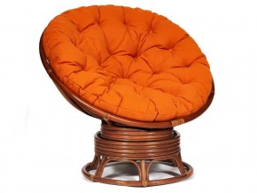 Кресло-качалка Papasan w 23/01 B с подушкой Pecan, ткань Оранжевый в Кусе - kusa.mebel74.com | фото