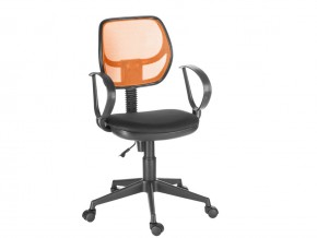 Кресло компьютерное Флеш Рондо черный/оранжевый в Кусе - kusa.mebel74.com | фото 1