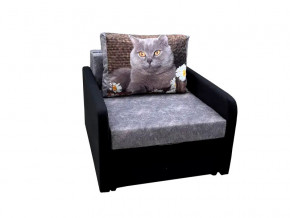 Кресло кровать Канзасик с подлокотниками кот с ромашкой в Кусе - kusa.mebel74.com | фото