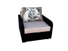 Кресло кровать Канзасик с подлокотниками тигр белый в Кусе - kusa.mebel74.com | фото