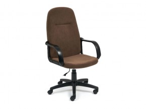 Кресло офисное Leader флок коричневый в Кусе - kusa.mebel74.com | фото 1