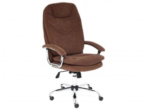 Кресло офисное Softy lux флок коричневый в Кусе - kusa.mebel74.com | фото