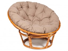 Кресло Papasan 23/01 W с подушкой Cognac, экошерсть Коричневый в Кусе - kusa.mebel74.com | фото 1