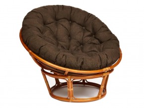 Кресло Papasan 23/01 W с подушкой Cognac, ткань Коричневый в Кусе - kusa.mebel74.com | фото 1