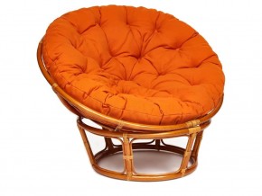 Кресло Papasan 23/01 W с подушкой Cognac, ткань Оранжевый в Кусе - kusa.mebel74.com | фото