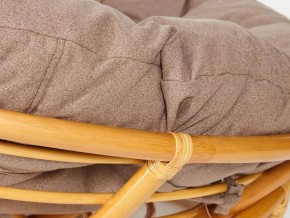 Кресло Papasan 23/01 W с подушкой Honey, экошерсть Коричневый в Кусе - kusa.mebel74.com | фото 3