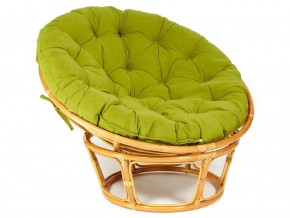 Кресло Papasan 23/01 W с подушкой Honey, флок Олива в Кусе - kusa.mebel74.com | фото