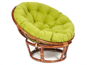 Кресло Papasan 23/01 W с подушкой Pecan, флок Олива в Кусе - kusa.mebel74.com | фото