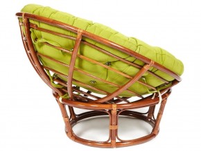 Кресло Papasan 23/01 W с подушкой Pecan, флок Олива в Кусе - kusa.mebel74.com | фото 3