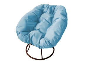 Кресло Пончик без ротанга голубая подушка в Кусе - kusa.mebel74.com | фото